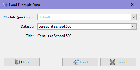 Load example data into iNZight