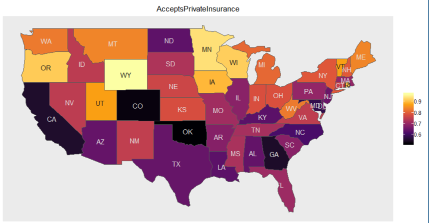 US states map labeled