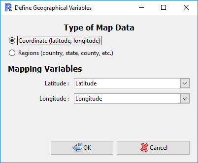 Selecting the latitude and longitude