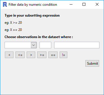 Filter by numeric condition